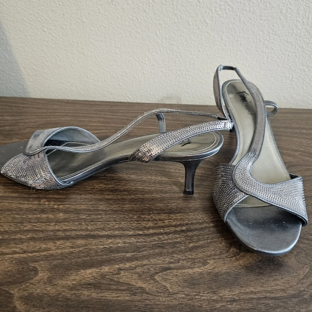 12M Fioni Night Gun Metal Sequin Heels